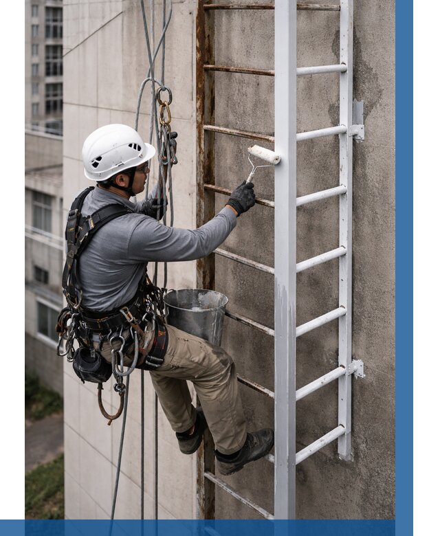 Покраска пожарных лестниц в Арзамасе от 4887 р. | ВЫСОТНИК-Рзм