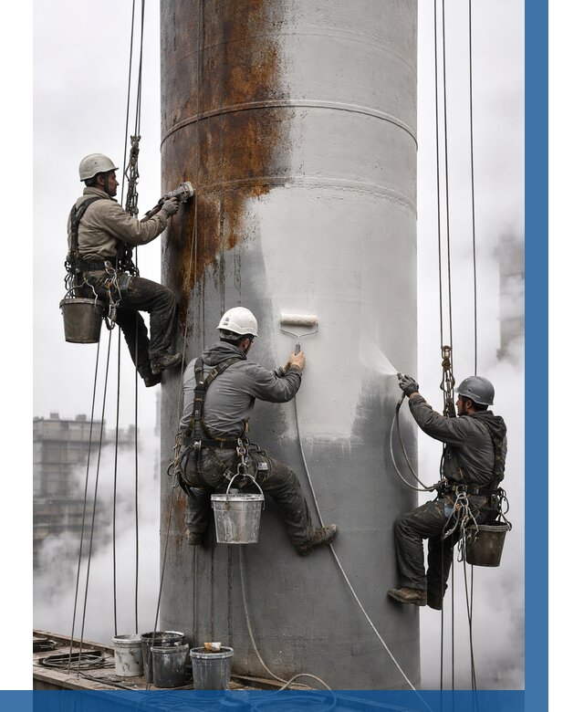 Покраска дымовых труб в Арзамасе от 9232 р. | ВЫСОТНИК-Рзм