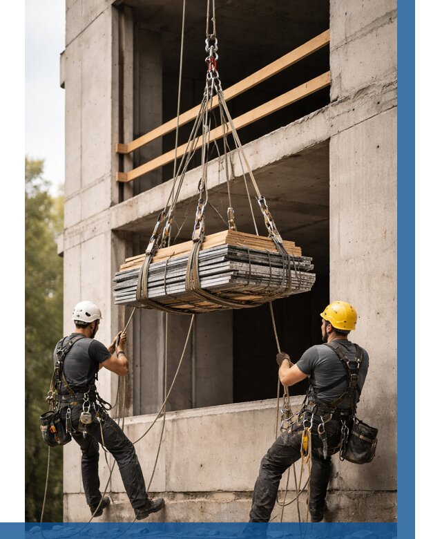 Подъем материала на этаж веревками в Арзамасе от 1629 р. | ВЫСОТНИК-Рзм