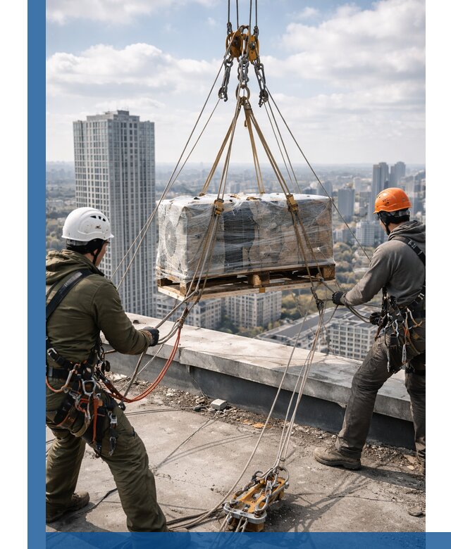 Подъем и монтаж крупногабаритных грузов на крышу в Арзамасе