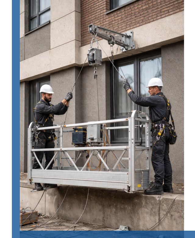 Монтаж и подъем фасадной люльки в Арзамасе с гарантией безопасности