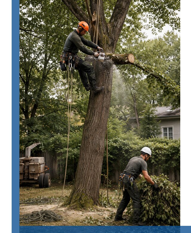 Кронирование деревьев в Арзамасе, безопасная высотная обрезка