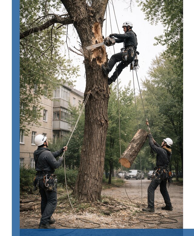 Срочное удаление аварийных деревьев в Арзамасе с гарантией безопасности