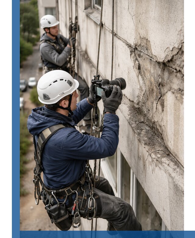 Фотофиксация дефектов фасада с высотной съемкой в Арзамасе