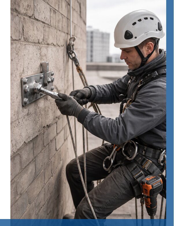 Установка анкерных точек в Арзамасе от 3801 р. | ВЫСОТНИК-Рзм