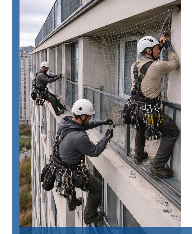 Профессиональный монтаж защитной сетки от птиц в Арзамасе