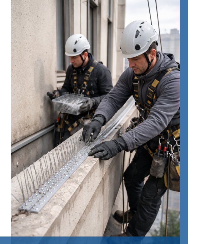 Установка шипов от птиц в Арзамасе от 923 р. | ВЫСОТНИК-Рзм